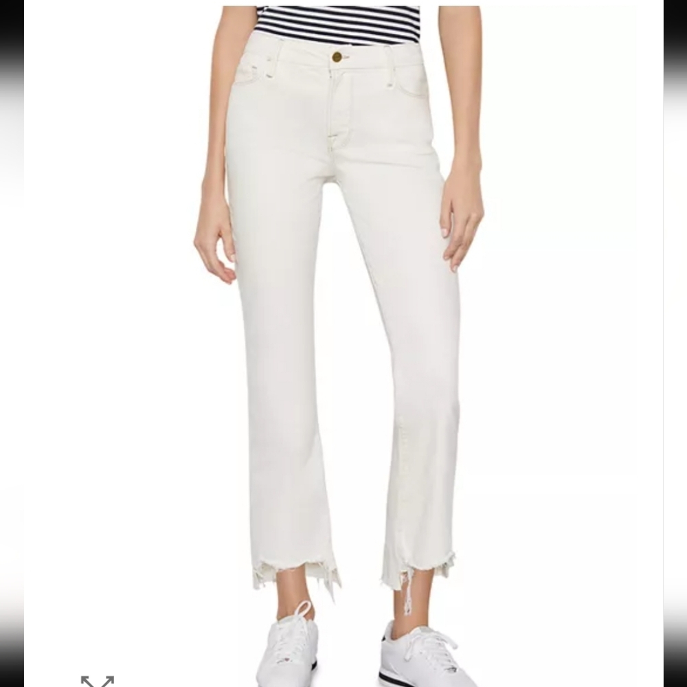 Frame Le Cropped Mini Boot Jeans In Au Natural Size 23